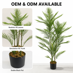 Palmier <span class=keywords><strong>Areca</strong></span> Artificiel Réaliste de 1,5 m, Plante en Pot Faux <span class=keywords><strong>Dypsis</strong></span> Lutescens pour Décoration Intérieure Salon Bureau Hôtel - Product Image 4