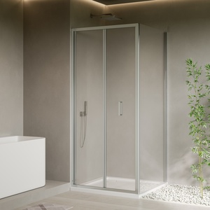 Mampara de Ducha Plegable Moderna, Cuadrada, de 70x70 cm, <span class=keywords><strong>para</strong></span> <span class=keywords><strong>Baños</strong></span> <span class=keywords><strong>Pequeños</strong></span> - Product Image 1