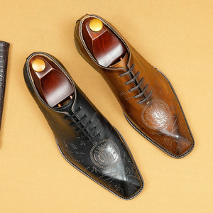 Zapatos Oxford de Cuero de Grano Completo para Hombre, Zapatos Formales Clásicos de Negocios, Calzado de Cuero Genuino de Primera Calidad - Product Image 6