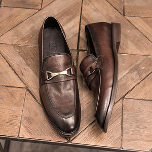 Zapatos Oxford de Cuero Genuino de Última Moda con Punta Cuadrada, Casuales de Negocios, Formales para Hombre, con Características Antideslizantes y de Masaje - Product Image 6