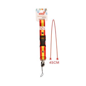 Laccetto da collo 2x45 cm con design bandiera spagnola per porta badge identificativo - Product Image 2