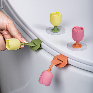 Silicone <b>Toilet</b> Seat Lifter Cover <b>Handle</b> No Touch Bathroom <b>Toilet</b> Lid Opener Hook Hand Free - Product Image 1
