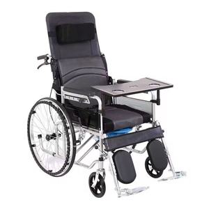 Silla de Ruedas Ligera y Plegable con Precios Económicos, Silla de Ruedas Ajustable, Asistencia Médica Antivuelco para el Cuidado en el Hogar - Product Image 1
