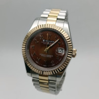 Montre de plongée personnalisée pour homme 36/39 mm, mouvement SEILOCE NH35, bracelet résistant à l'eau 5 bars, cadran analogique en cristal avec chiffres arabes