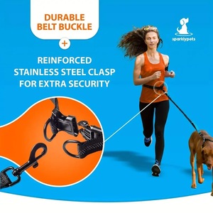 Laisse Rétractable Mains Libres Sparklypets pour Chien, Réfléchissante et Durable, pour Races Moyennes, Accessoire de Course pour Animaux de Compagnie - Product Image 1