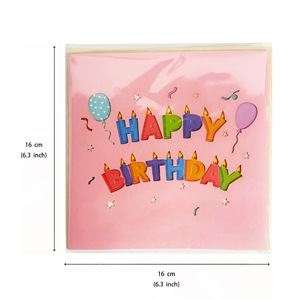 การ์ดอวยพร<span class=keywords><strong>วัน</strong></span><span class=keywords><strong>เกิด</strong></span> 3 มิติ สีชมพู แฮนด์เมด สำหรับ<span class=keywords><strong>เพื่อน</strong></span>และครอบครัว รุ่นใหม่ล่าสุด - Product Image 4