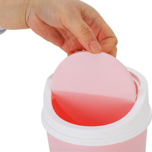 0.5 gallon thời trang mini Máy tính để bàn thùng rác có thể PP vật liệu nhỏ rác lưu trữ xô với Swing nắp nhấn loại để sử dụng nhà - Product Image 4