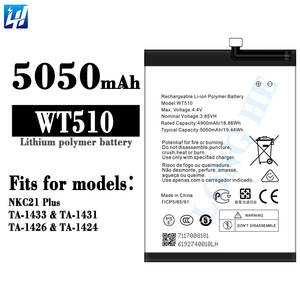 WT510แบตเตอรี่โทรศัพท์มือถือคุณภาพสูงสำหรับ Nokia NKC21 Plus แบตเตอรี่ <span class=keywords><strong>TA</strong></span>-1433 <span class=keywords><strong>TA</strong></span>-1431 <span class=keywords><strong>TA</strong></span>-1426 <span class=keywords><strong>TA</strong></span>-1424 V 5050mAh - Product Image 2
