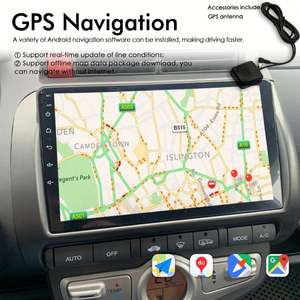 Autoradio 2Din Android 13 avec 128 Go de ROM pour Honda Jazz City 2004-2007, navigation GPS, écran tactile, lecteur multimédia vidéo pour voiture - Product Image 4