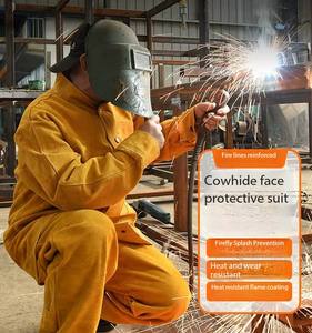 Traje de <span class=keywords><strong>soldador</strong></span> resistente al desgaste de tipo dividido ignífugo Uso intermitente Ropa DE SEGURIDAD Ropa DE TRABAJO - Product Image 6