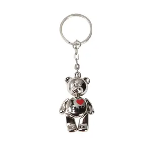 Promotion Großhandel niedlichen Bären Schlüssel bund benutzer definierte Metall Teddybär Schlüssel bund