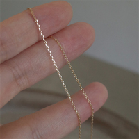 Collier pour femme en argent pur plaqué or au design minimaliste, chaînes de câble