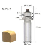 Broca Redonda de Carburo de Tungsteno de Alta Calidad para Router de Madera, Grado Industrial, Vástago de 1/4 y 1/2 Pulgadas, L-N001-1