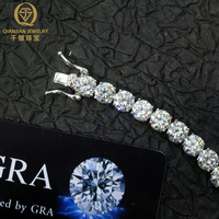 Collier plaqué or 18 carats, argent 925, diamants VVS1, chaîne tennis en moissanite, bracelets à maillons tendance, bijoux hip-hop pour dropshipping