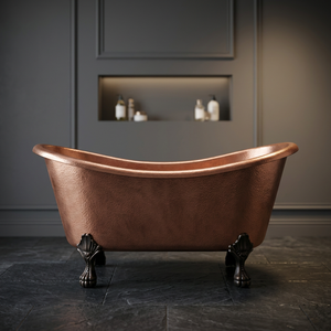 Bañera Ovalada de Cobre de Lujo, Independiente, Portátil, Ecológica, Sin Tapa, para Adultos, Artesanía India - Product Image 2