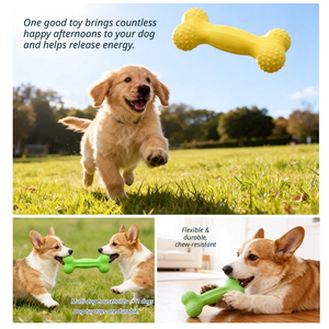 Juguete Masticable Resistente para Perros con Forma de Hueso, Juguete Masticable de Goma No Tóxica para Cachorros en Crecimiento y Perros Adultos - Product Image 3