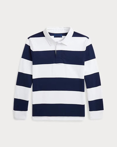 Populaire Gestreepte Jersey Katoenen Shirts Lange Mouwen Custom Rugby Poloshirt - Product Image 2