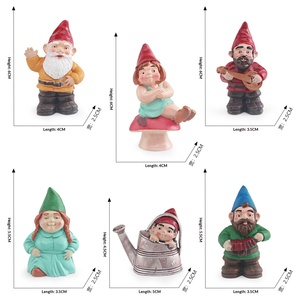 Figuras Decorativas de PVC para Jardín, Familia de Duendes, Gnomos y Elfos Navideños, Micro-paisaje - Product Image 5
