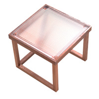 Table basse miniature en bois, transparente et en noyer, échelle 1:12, décoration de meubles pour maison de poupée