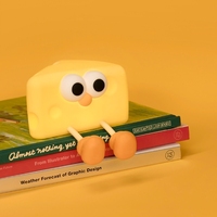 Lampe de chevet créative en forme de petit fromage, en ABS+HIPS, pour fête annuelle, cadeau de Noël, Diwali, fête des Mères, dessin animé, pour bureau