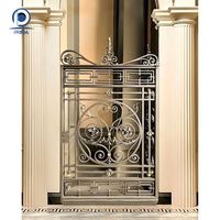 Puerta de Entrada para Granja o Rancho, Puerta de Hierro Reforzada, Puerta de Hierro Forjado de Doble Capa de Seguridad, Puerta Rústica de Hierro Forjado para Entrada de Campo