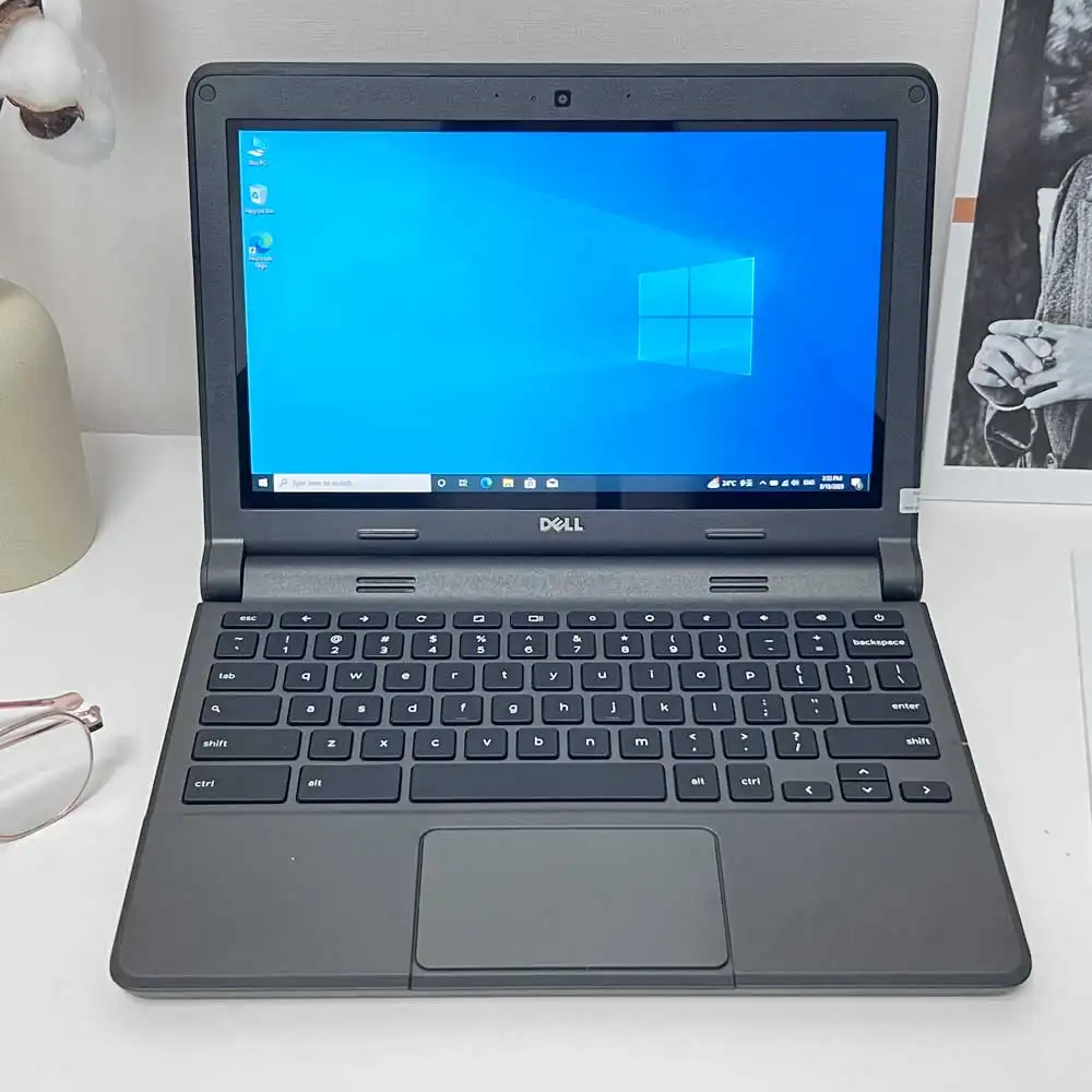 저렴한 가격 사용 노트북 Dell Chromebook 인텔 N2840 11.6 인치 4G 128GB 초침 노트북 Laptopfor
