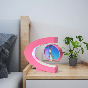 ตกแต่งบ้านห้องนั่งเล่นมาการองสีชมพูลอยลอยแม่เหล็กกรอบรูปภาพที่มีไฟ LED - Product Image 4