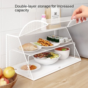 Gabinete de Almacenamiento de Cocina Multicapa con Apertura a la Izquierda, Alacena Transpirable y Estante Metálico para el Hogar, para Vajilla en Zonas Rurales - Product Image 5