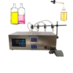 High Quality 4 Head Diaphragm <b>Pump</b> Milk Water Chemical Liquid Mini Bottle Essential Oil Filling Machine - Product Image 3