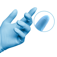 Gants jetables bleus en nitrile pour examen médical Gants jetables bleus noirs blancs sans poudre personnalisés Fabricant de nitrile