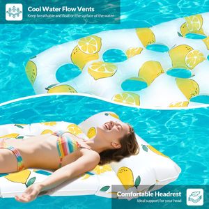 Summer Trend Pool <b>Floats</b> <b>Inflatable</b> Raft with Headrest Adults Floating Lounge <b>Float</b> Beach Swimming Pool Relax Party Toy - Product Image 3