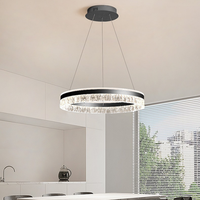 Lustre moderne de style nordique, simple, ovale long, hauteur réglable, luxe, fer + aluminium, LED noir or, restaurant, salle à manger, chambre à coucher