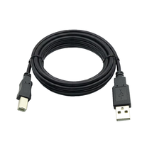 Kabel USB a Male ke B Male Port Persegi dengan Panjang Kustom, Kabel Berpelindung Kecepatan Tinggi 480Mbps untuk Printer, Scanner, Peralatan CNC