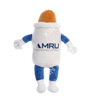 Poupée en peluche personnalisée en forme de tube, avec logo sur mesure, mascotte, design de dessin animé, poupée en peluche en tube