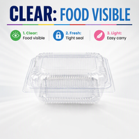 Boîtes d'emballage alimentaire en plastique de qualité avec charnières pour gâteaux et pains, type clamshell, prix d'usine