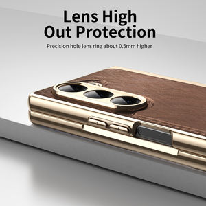 Coque de téléphone en fil d'or pour <span class=keywords><strong>Samsung</strong></span> Z Fold 6 5 4 3 avec écran en film trempé électroplaqué pour Z Fold 6 - Product Image 2