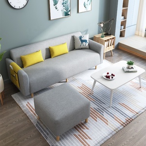 Sofá Moderno de Tres Plazas para Sala de Estar, Diseño Nórdico Contemporáneo, Tapicería de Tela de Alta Calidad - Product Image 3