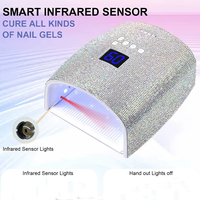 Lampe UV LED professionnelle pour ongles, 7800 mAh, rechargeable, lumière UV pour ongles, 66 W, lampe à polymériser le vernis gel avec diamants