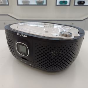 Lecteur CD portable Boombox avec radio FM, entrée USB/AUX et sortie casque, haut-parleur et lecteur audio, noir - Product Image 5