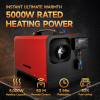 Chauffage d'appoint diesel 5KW 12V 24V à air forcé pour camion, voiture, caravane, bateau, camping-car avec écran LCD – Vente en gros
