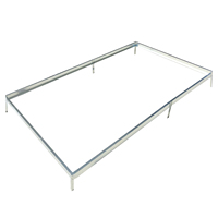 Grand pot de fleurs carré en acier, style classique, avec couvercle transparent en PVC, léger et durable, vente en gros pour la maison et le jardin MQLLC