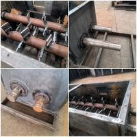 Mélangeur à pales jumelées personnalisé avec boîte de vitesses, roulement, mélangeur de poudre en acier au carbone, moteur AC ISO 9001 pour la production chimique
