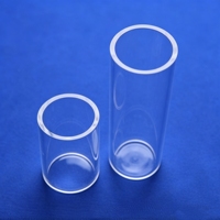 Tubo de Cuarzo Transparente de Alta Pureza, Tubo de Vidrio de Cuarzo OD201 WT3.5 L320