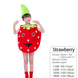 بدلة تنكرية للأطفال على شكل فواكه وخضروات من القطيفة الناعمة للكرنفالات والعروض المسرحية - Product Image 6