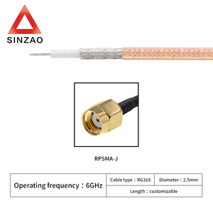 Wayiii rg316 cáp đồng trục lắp ráp tùy chỉnh 6GHz lò vi sóng cáp thông tin liên lạc với RPSMA Nam để RPSMA nam che chắn - Product Image 4