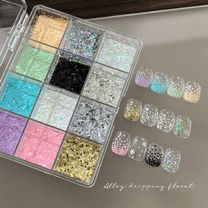 ชาร์มตกแต่งเล็บรูปดาวมาการอง 12 ช่อง แบบผสมสี จุดเล็กๆ รูปดาวห้าแฉก ประดับเล็บ DIY สำหรับตกแต่งเล็บ ขายส่ง - Product Image 3