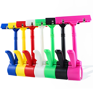 Porte-étiquette double face en plastique rose pour affichage de prix, pince de présentation pratique pour supermarché - Product Image 3