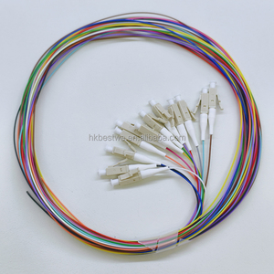 Pigtails à fibre optique haute vitesse 12 fibres, gaine LSZH, multimode, 1,5 m, connecteurs OM2 SC UPC pour panneau de brassage optique ODF - Product Image 1