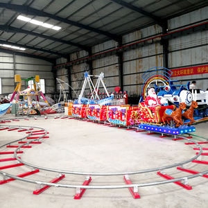 Popular Tren Eléctrico Navideño Infantil de 16 Asientos con Vías, Operado por Batería y Fabricado en Fibra de Vidrio, a la Venta - Product Image 4