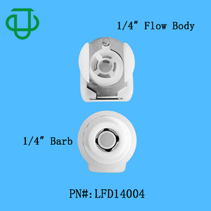 Valved 1/4 flow body 1/4 barb <b>quick</b> disconnecting Low Pressure <b>quick</b> release Plumbing <b>Connector</b> Injection Molding black color - Product Image 3